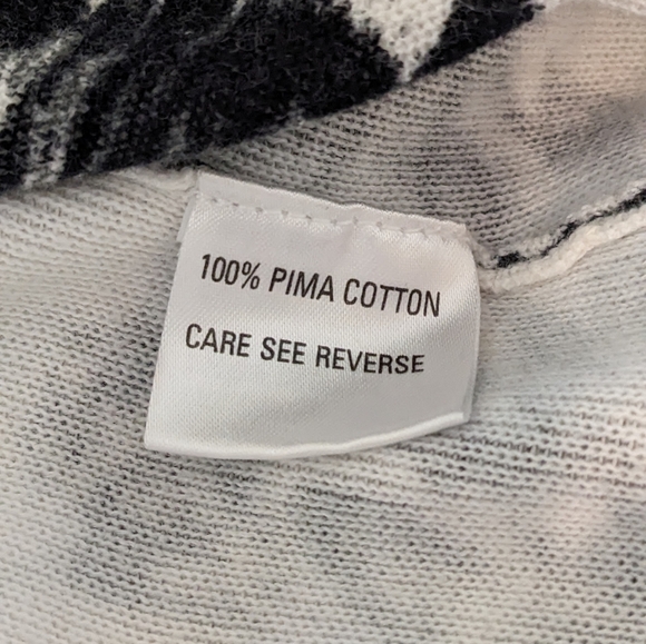 Talbots Petite Cardigan Black and White Floral Size SP - Picture 13 of 14